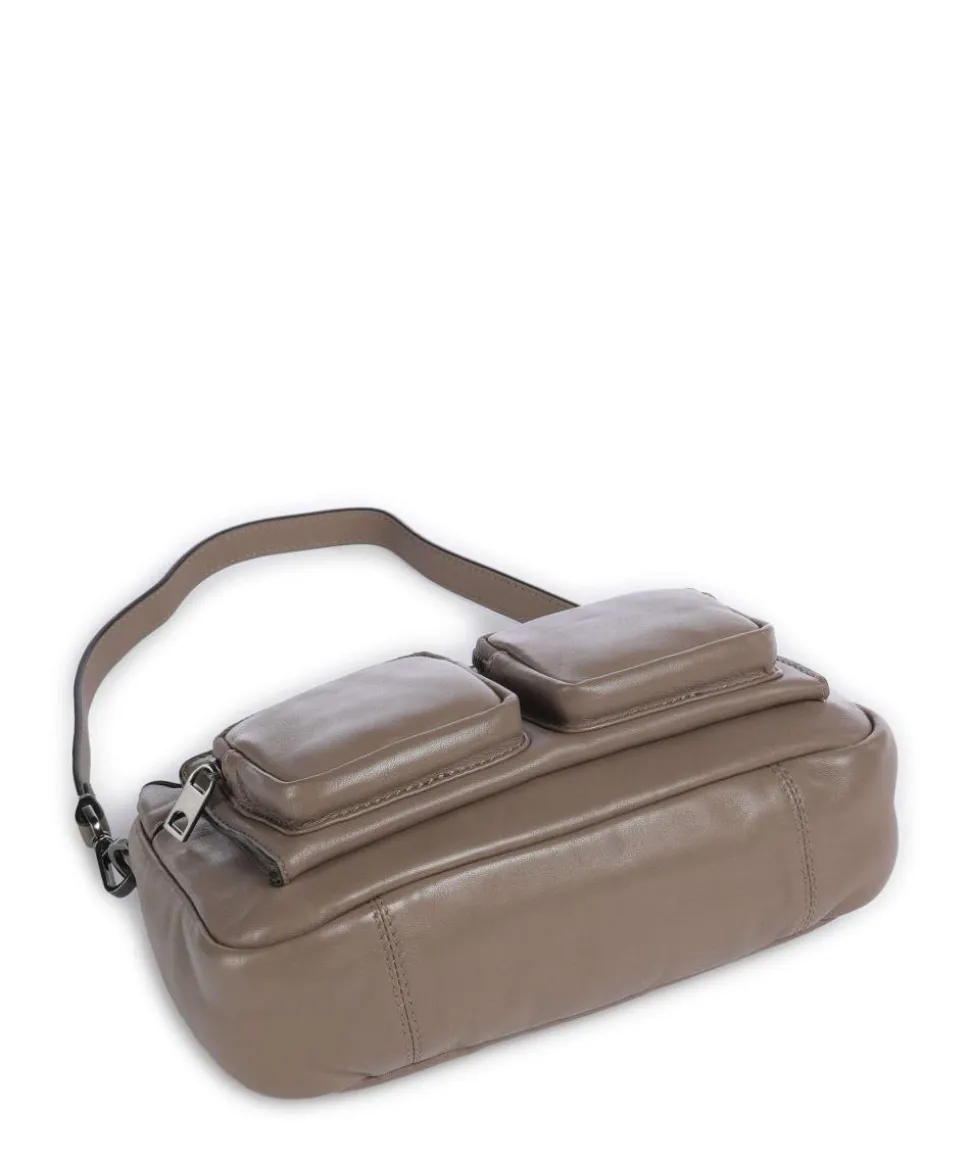 Maia Sheep Natural S Schultertasche Schafsleder taupe