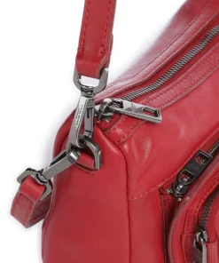 Maia Sheep Natural S Schultertasche Schafsleder dunkelrot