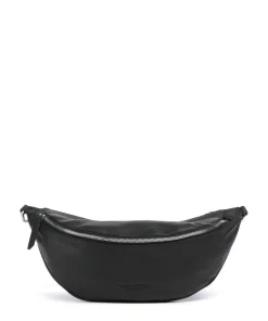 Mallir Gürteltasche genarbtes Rindsleder schwarz