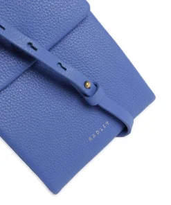 Mallow Street Handytasche genarbtes Leder blau