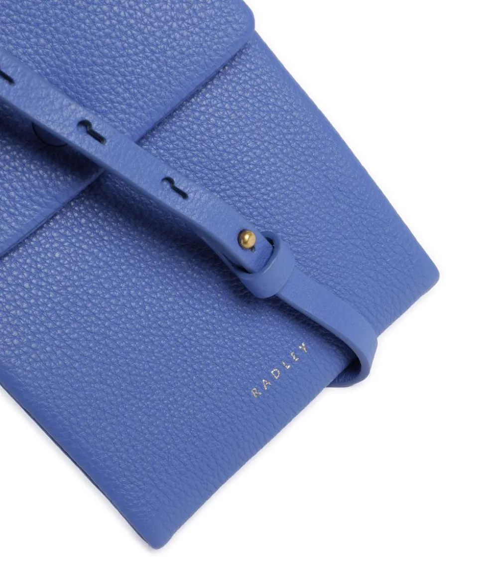 Mallow Street Handytasche genarbtes Leder blau