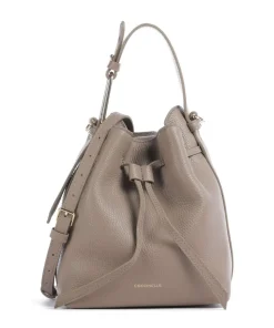 Malory Bucket bag genarbtes Leder taupe