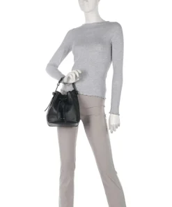 Malory Bucket bag genarbtes Leder schwarz