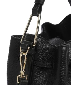 Malory Bucket bag genarbtes Leder schwarz