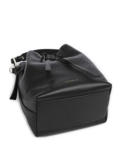 Malory Bucket bag genarbtes Leder schwarz