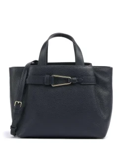 Malory Handtasche genarbtes Leder dunkelblau