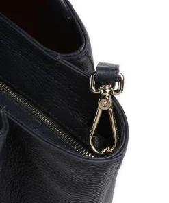 Malory Handtasche genarbtes Leder dunkelblau