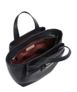 Malory Handtasche genarbtes Leder dunkelblau