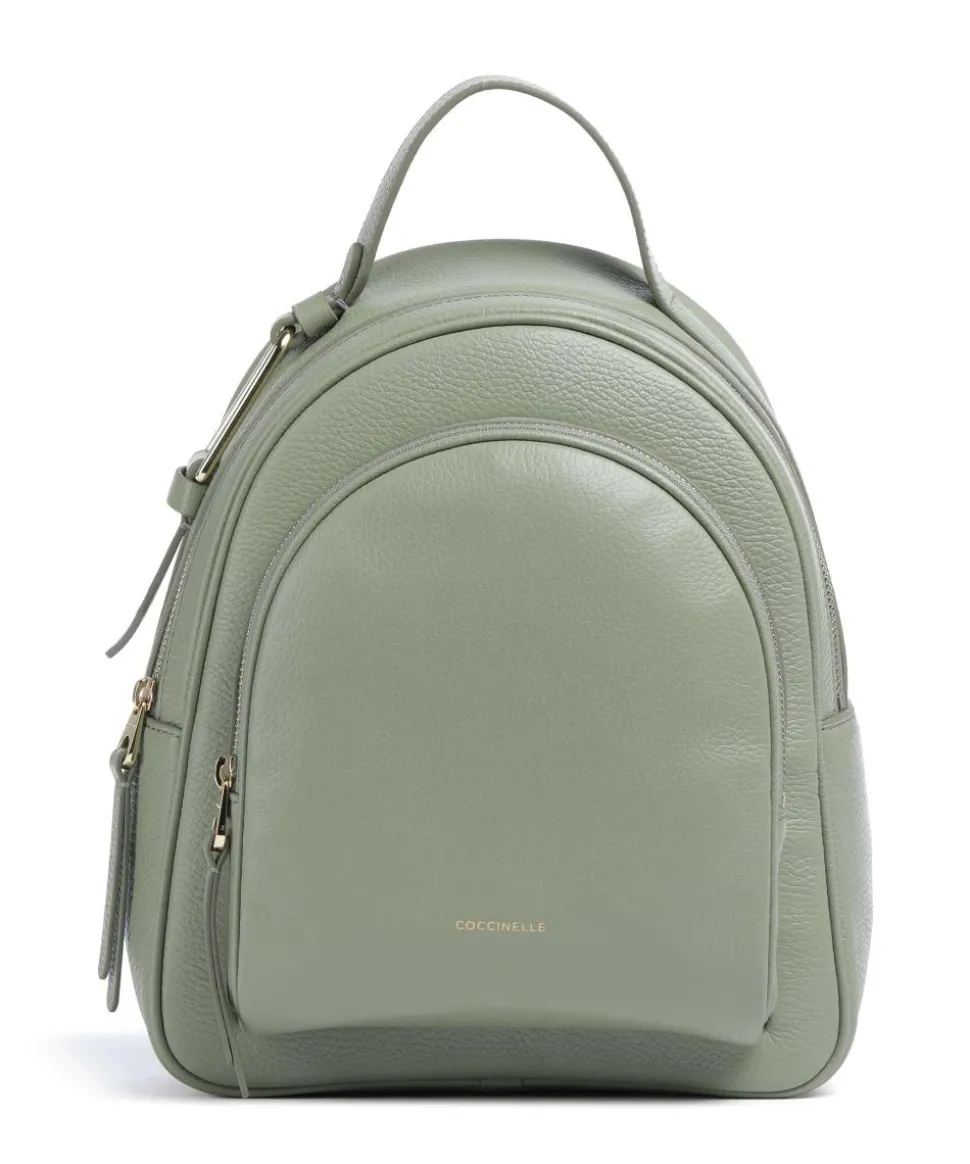 Malory Rucksack genarbtes Leder graugrün