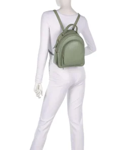 Malory Rucksack genarbtes Leder graugrün