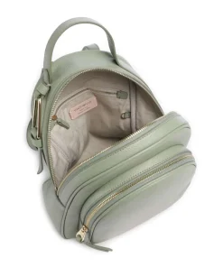 Malory Rucksack genarbtes Leder graugrün