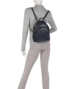 Malory Rucksack genarbtes Leder dunkelblau