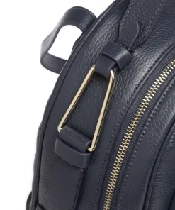 Malory Rucksack genarbtes Leder dunkelblau