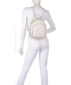 Malory Rucksack genarbtes Leder weiß