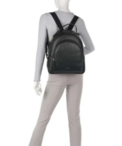 Malory Rucksack genarbtes Leder schwarz