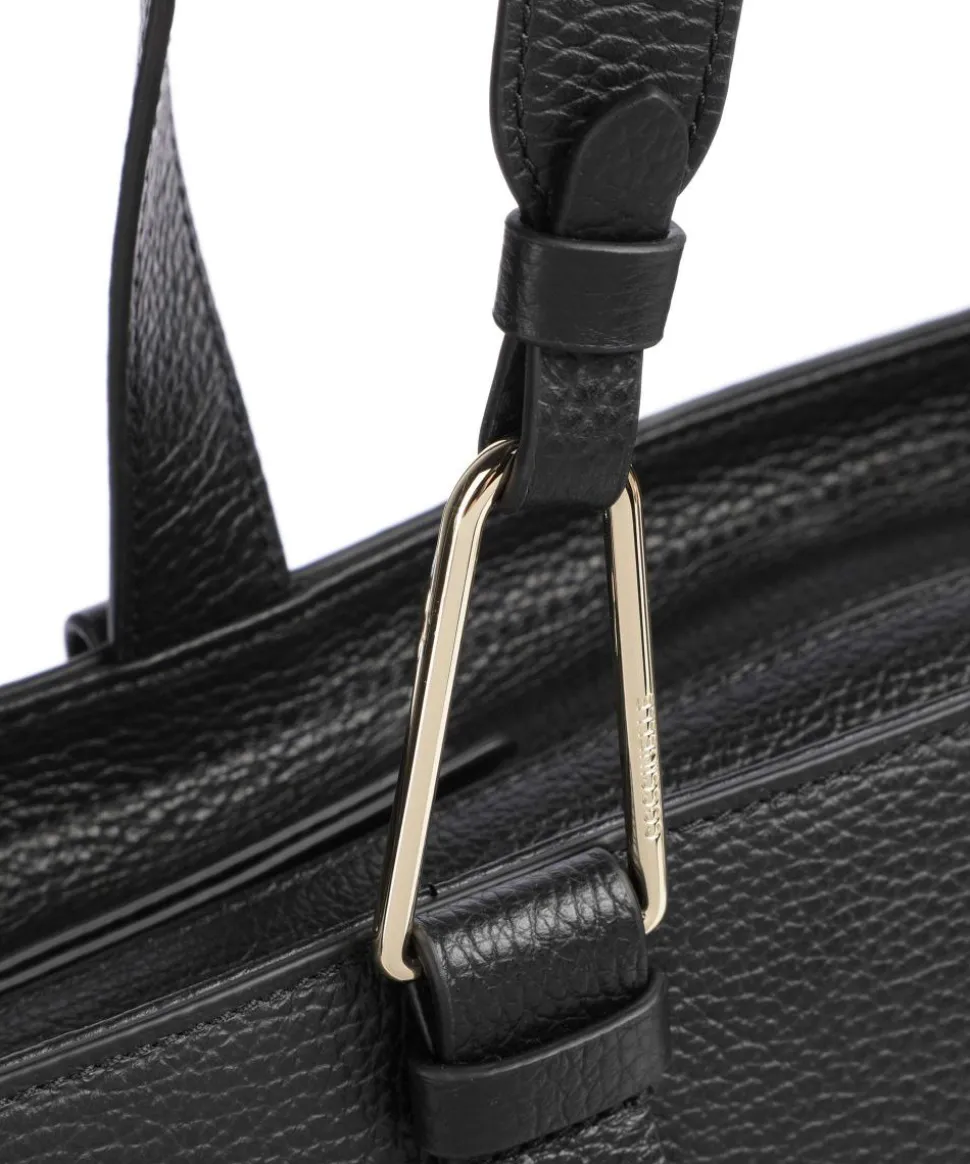 Malory Shopper genarbtes Rindsleder schwarz