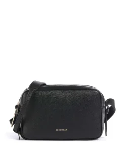 Malory Umhängetasche genarbtes Rindsleder schwarz