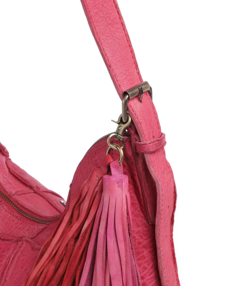 Malvengasse 5 Schultertasche genarbtes Leder pink