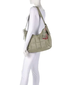 Malvengasse 5 Schultertasche genarbtes Leder grün