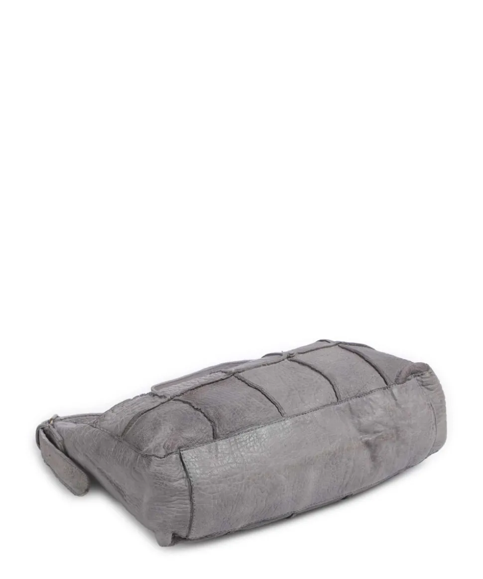 Malvengasse 5 Schultertasche genarbtes Leder grau