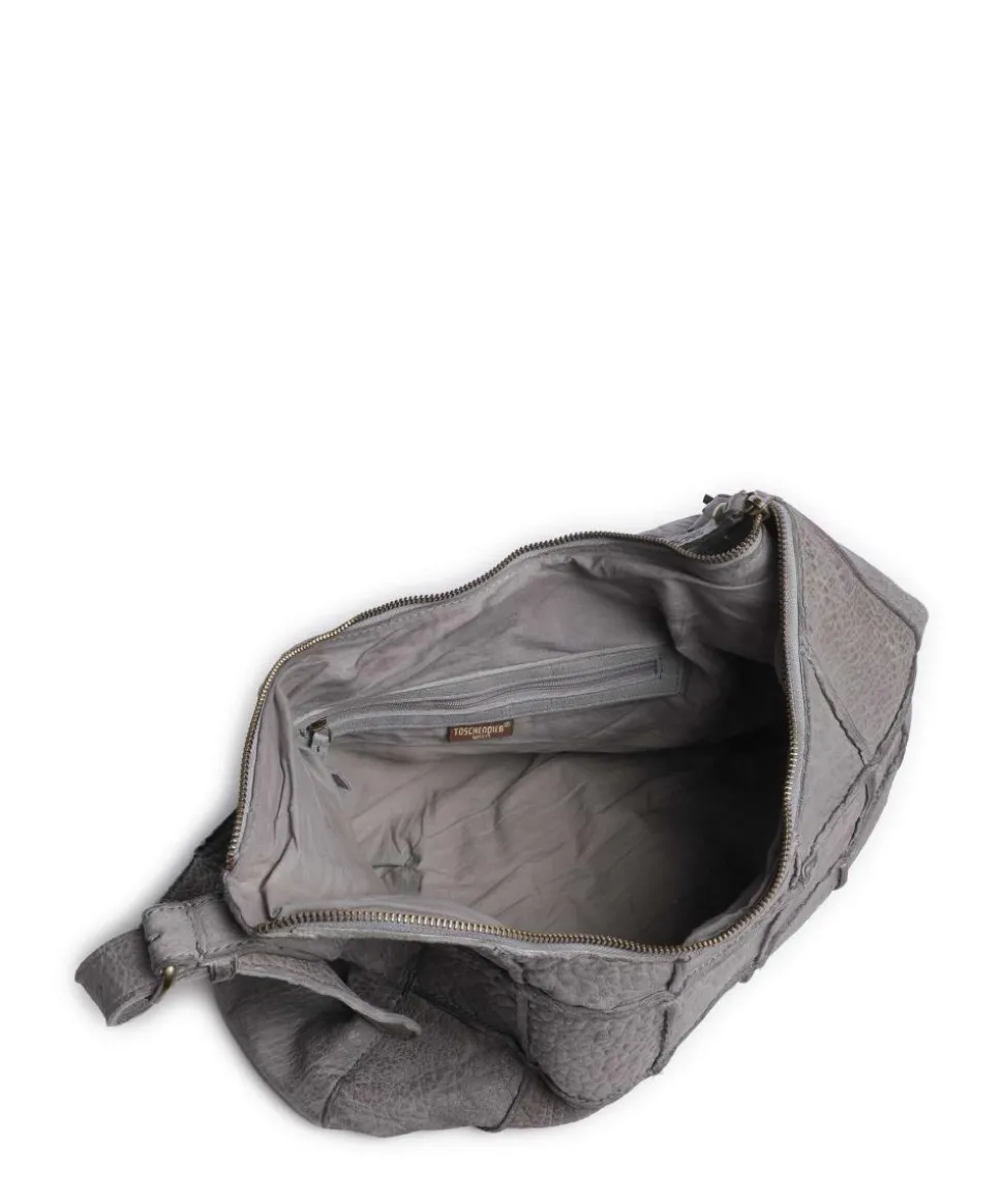 Malvengasse 5 Schultertasche genarbtes Leder grau