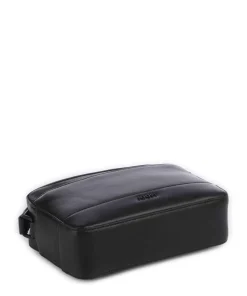 Manciano Pino Umhängetasche fein genarbtes Rindsleder schwarz