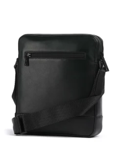 Manciano Remus Umhängetasche fein genarbtes Leder schwarz