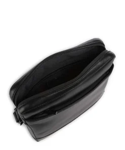 Manciano Remus Umhängetasche fein genarbtes Leder schwarz