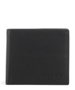 Mandrin RFID Geldbörse genarbtes Leder schwarz