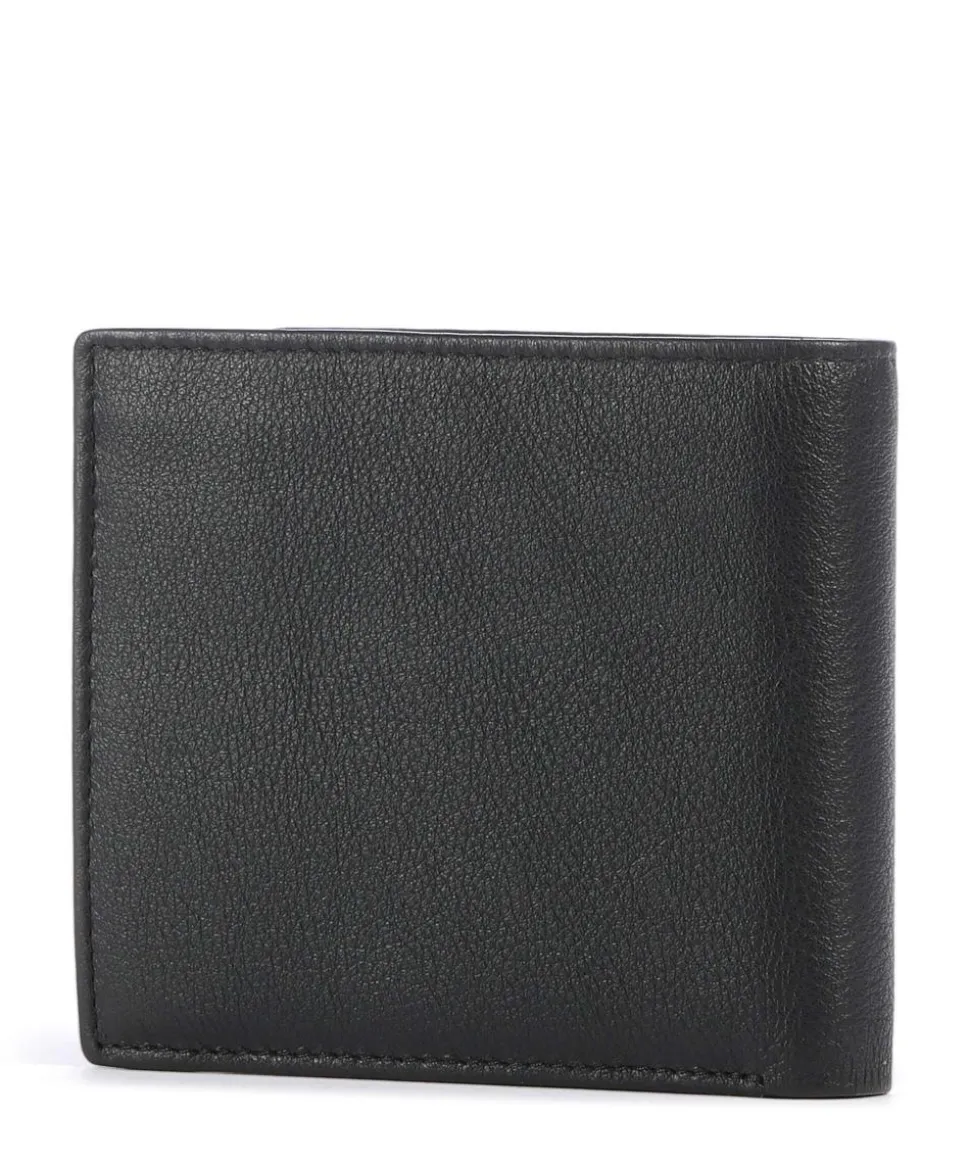 Mandrin RFID Geldbörse genarbtes Leder schwarz