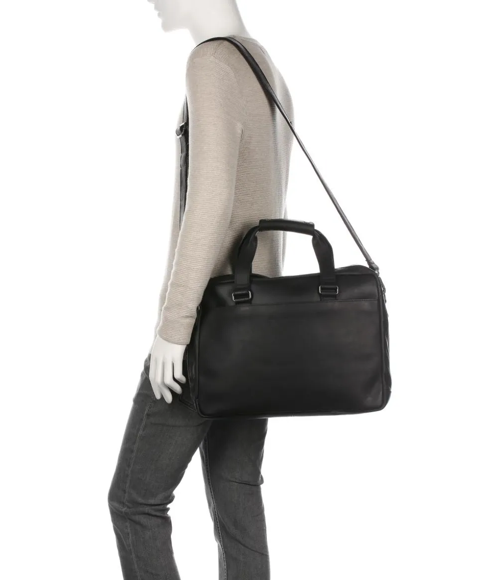 Manhattan Aktentasche 15″ Pull-Up Rindsleder schwarz