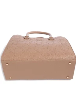 Manhattan Handtasche Lederimitat hellbraun