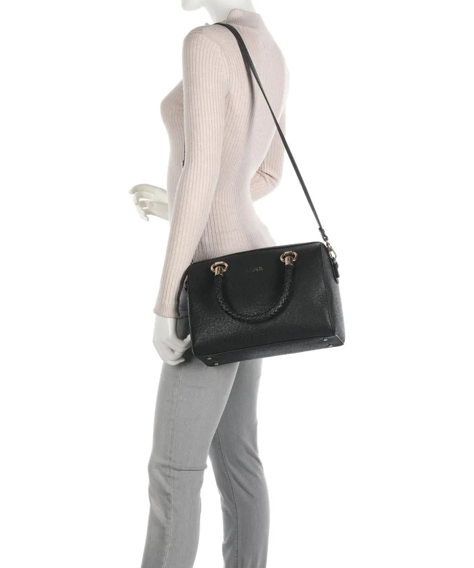 Manhattan Handtasche Lederimitat schwarz