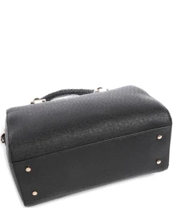 Manhattan Handtasche Lederimitat schwarz
