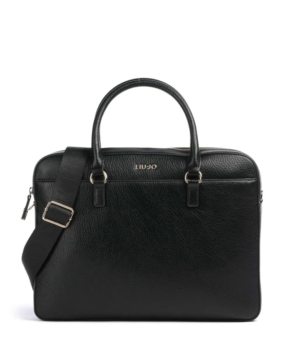 Manhattan M Aktentasche Lederimitat schwarz