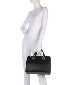 Manhattan M Handtasche Lederimitat schwarz