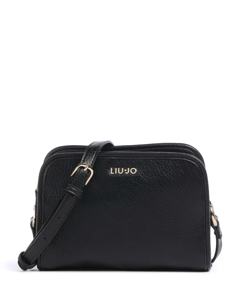 Manhattan M Umhängetasche Lederimitat schwarz