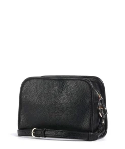 Manhattan M Umhängetasche Lederimitat schwarz