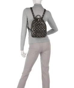 Manhattan Rucksack Lederimitat schwarz