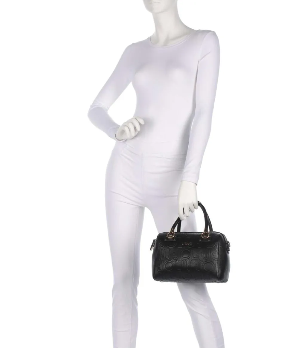 Manhattan S Handtasche Lederimitat schwarz