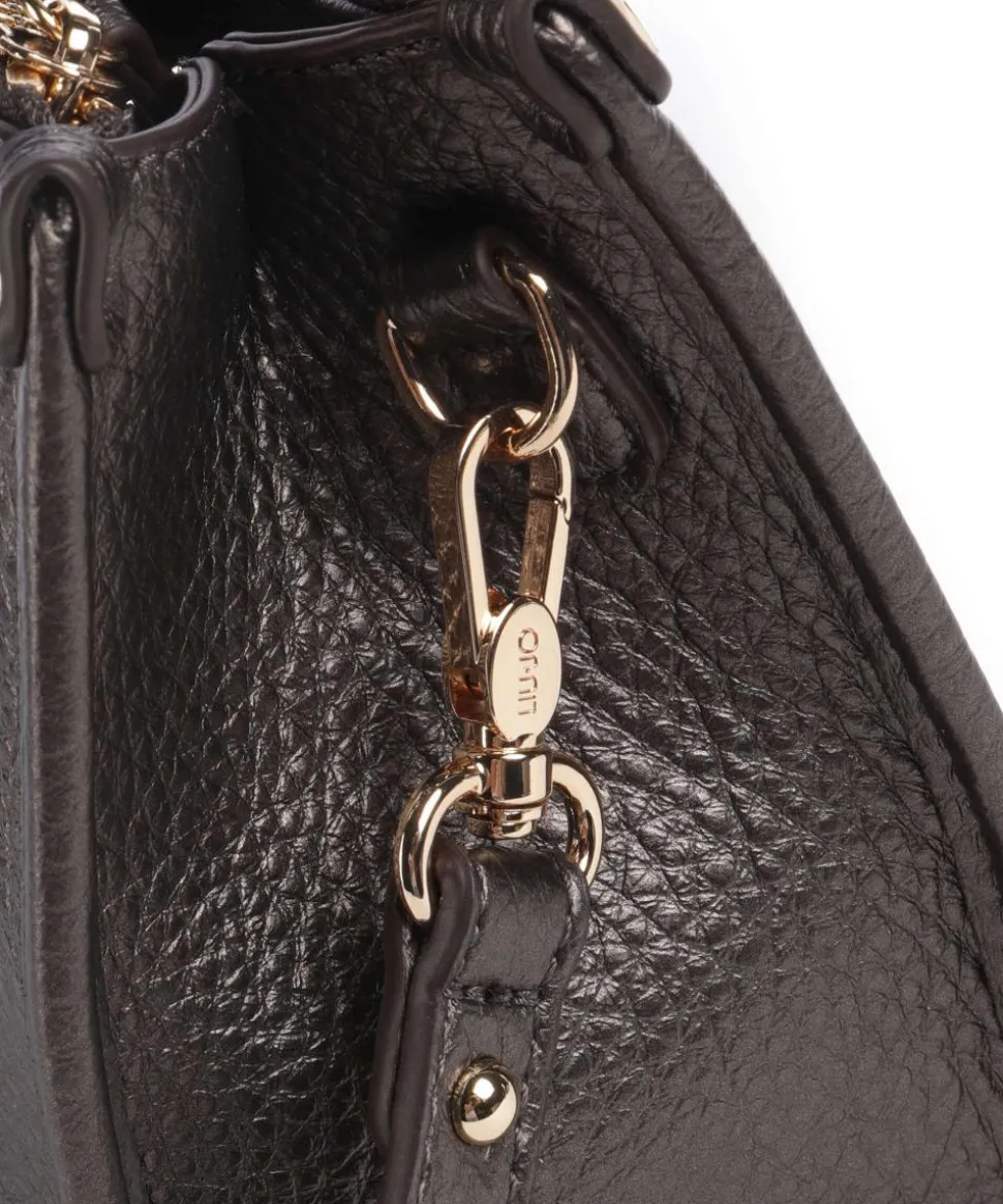 Manhattan S Handtasche Lederimitat dunkelbraun