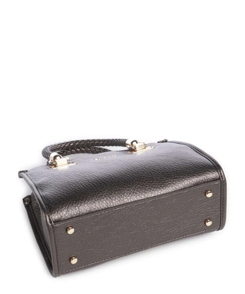 Manhattan S Handtasche Lederimitat dunkelbraun