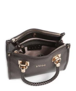 Manhattan S Handtasche Lederimitat dunkelbraun