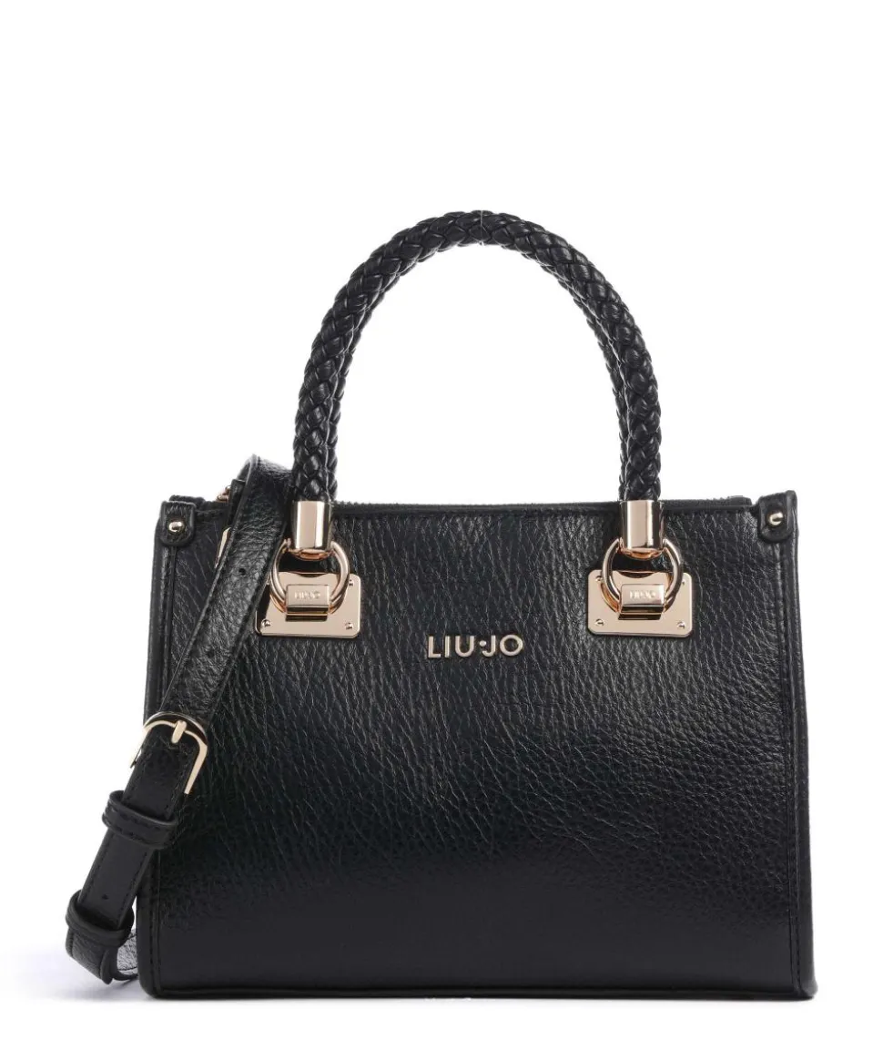 Manhattan S Handtasche Lederimitat schwarz