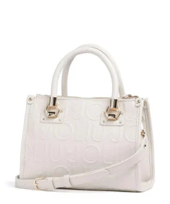 Manhattan S Handtasche Lederimitat elfenbein