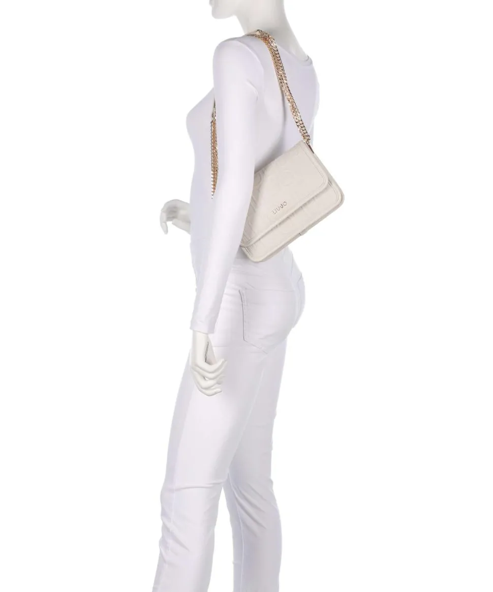 Manhattan S Schultertasche Lederimitat elfenbein