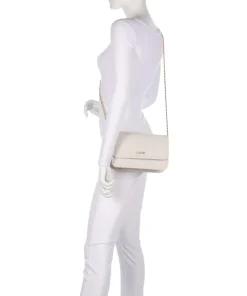 Manhattan S Schultertasche Lederimitat elfenbein