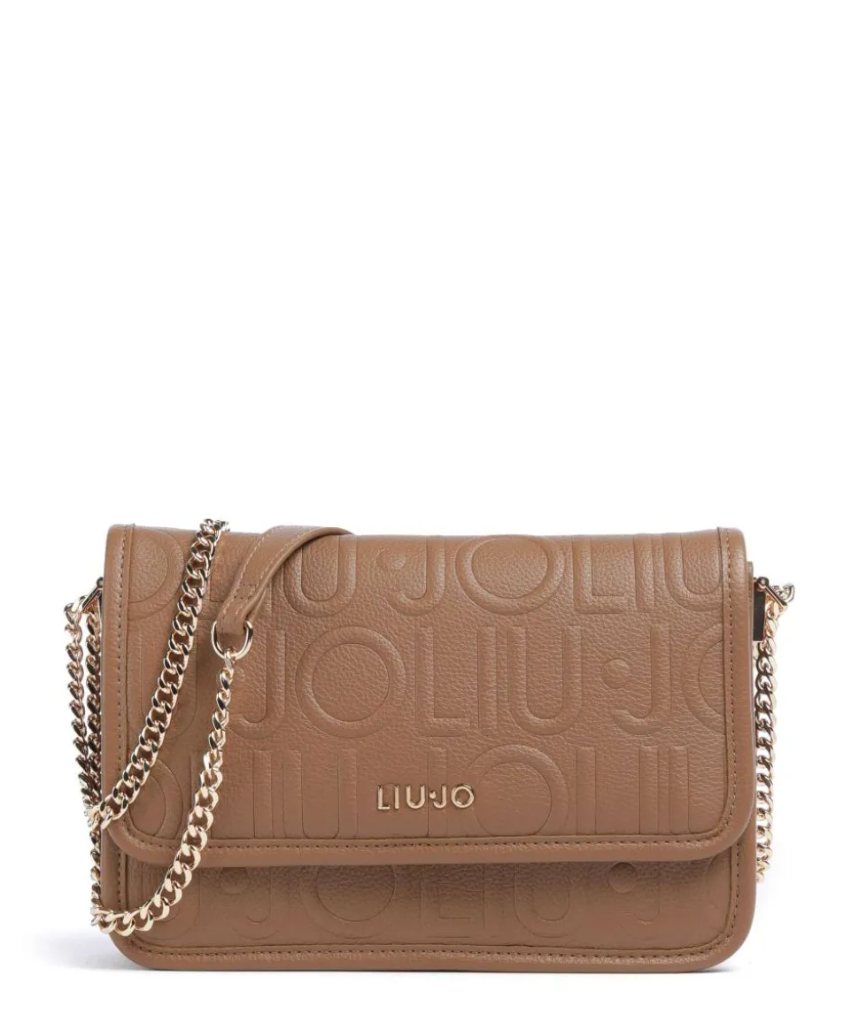 Manhattan S Schultertasche Lederimitat braun