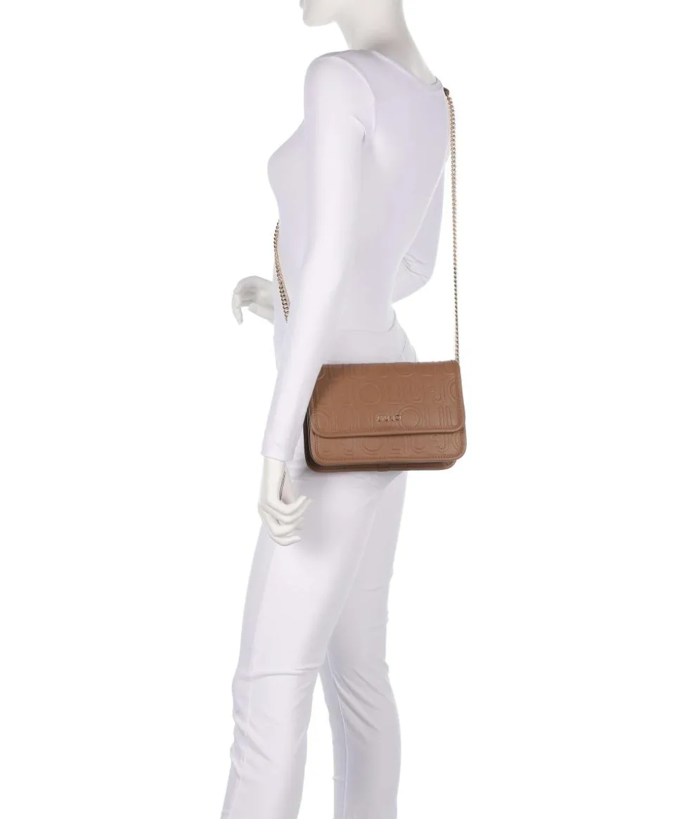 Manhattan S Schultertasche Lederimitat braun