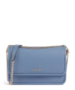 Manhattan S Schultertasche Lederimitat blaugrau